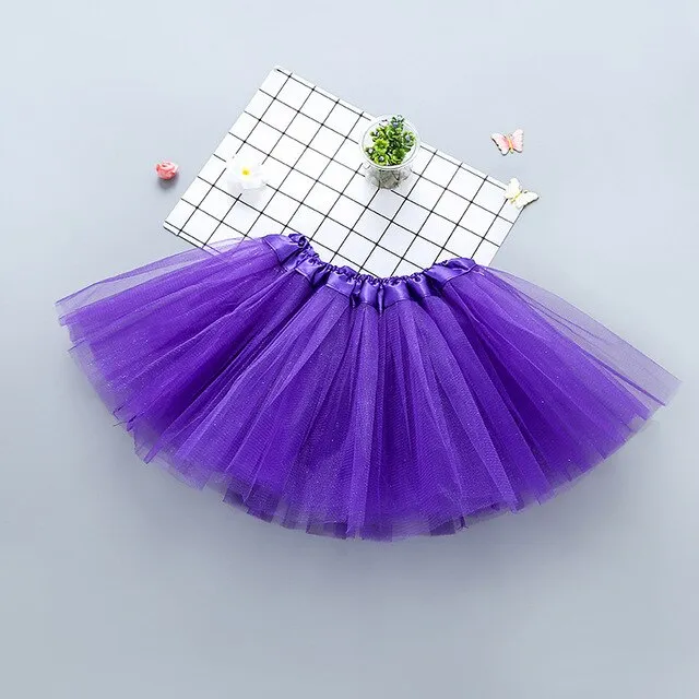 Tulle Skirt for Girl 2020 Fashion Tutu Solid Short Mini Skirs Baby Girl Clothing Pink Dancing Ballet Girl Clothes Pettiskirt Kid