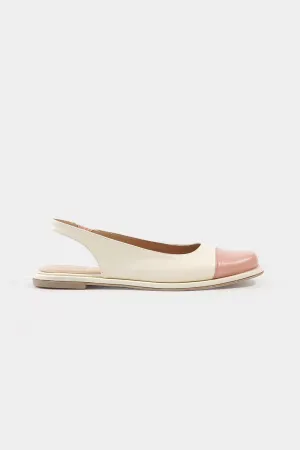 Two-toned Slingback Square Toe Sandals