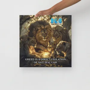 Unlawful Greed Canvas