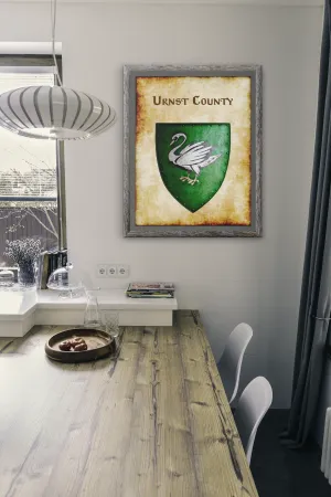 Urnst County Heraldry of Greyhawk Anna Meyer Cartography Canvas Art Print