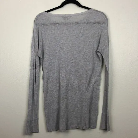 Vince XS Pastel Drop Shoulder Knit Circle Neck Top