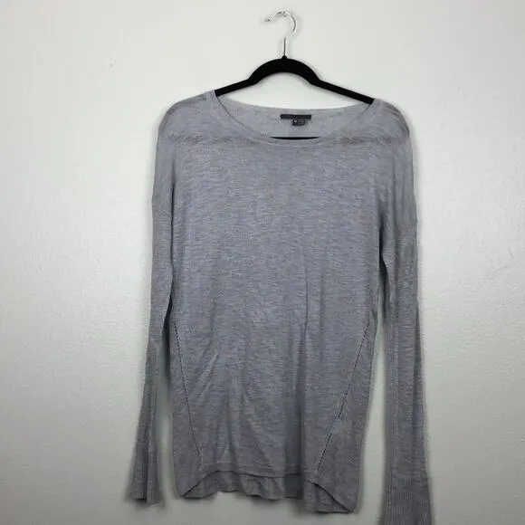 Vince XS Pastel Drop Shoulder Knit Circle Neck Top