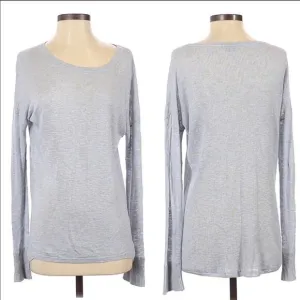 Vince XS Pastel Drop Shoulder Knit Circle Neck Top