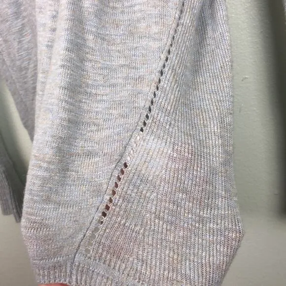 Vince XS Pastel Drop Shoulder Knit Circle Neck Top
