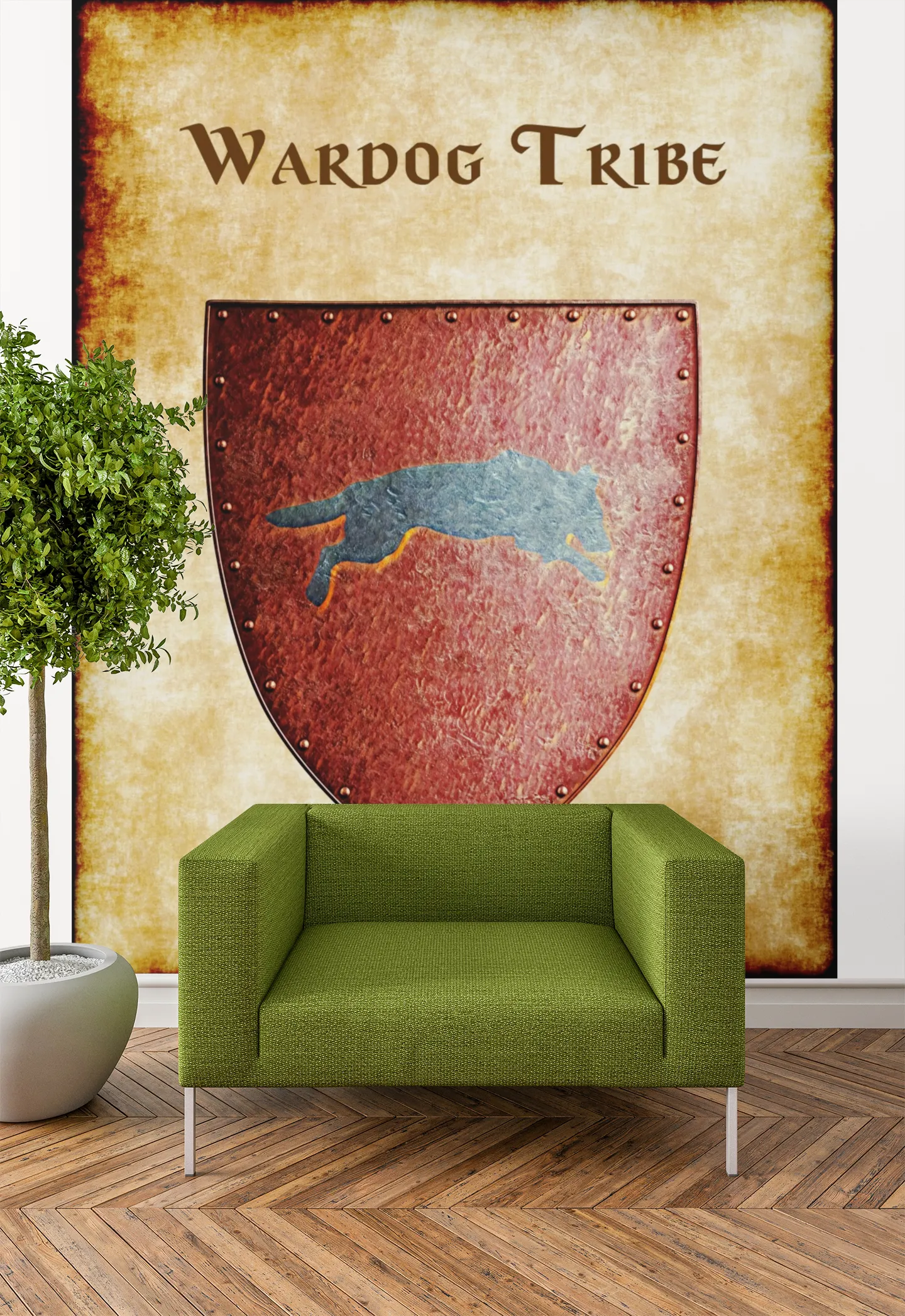 Wardog Tribe Heraldry of Greyhawk Anna Meyer Cartography Canvas Art Print