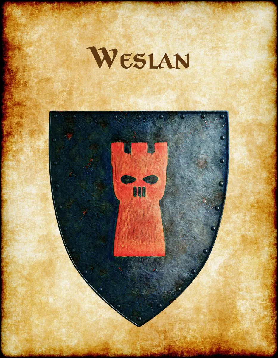 Weslan New Heraldry of Greyhawk Anna Meyer Cartography Canvas Art Print