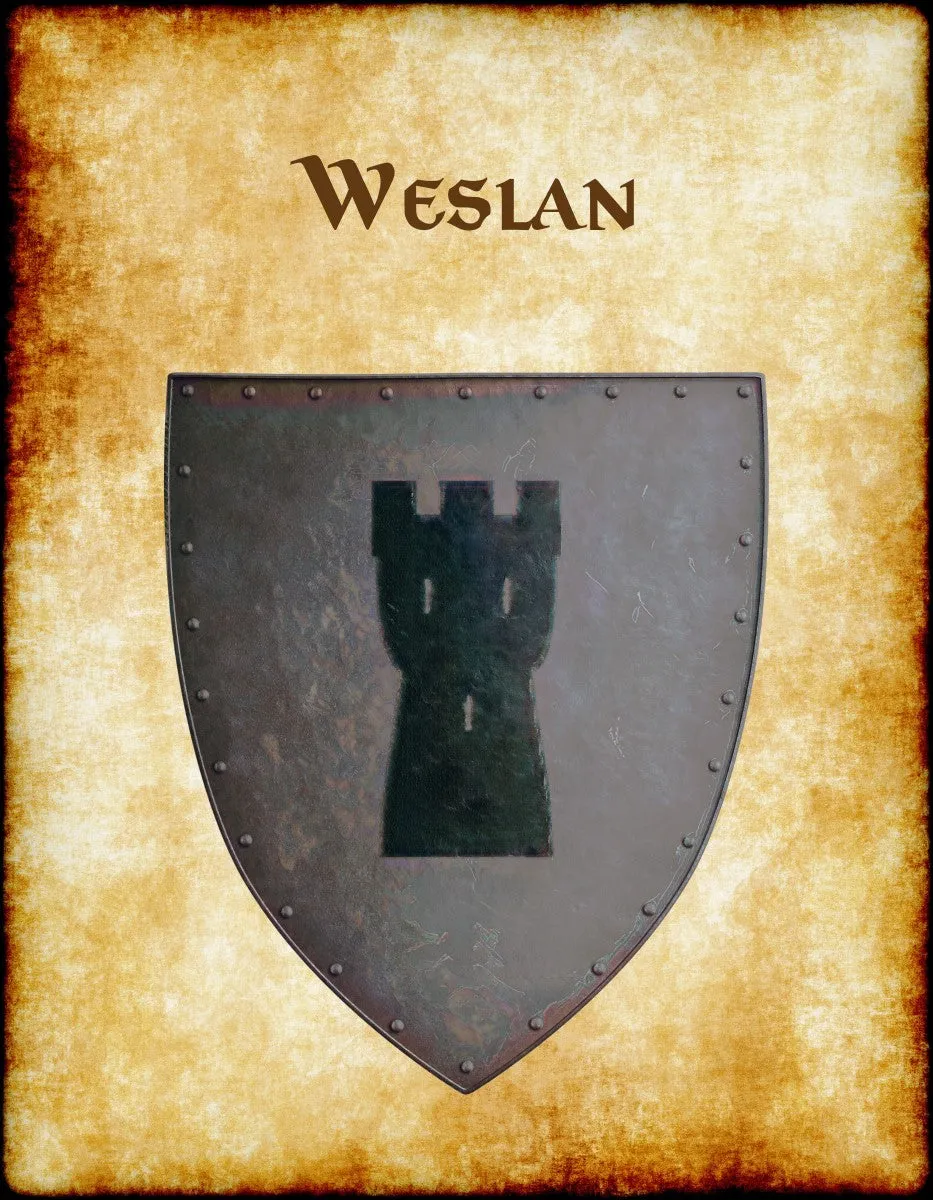 Weslan Old Heraldry of Greyhawk Anna Meyer Cartography Canvas Art Print