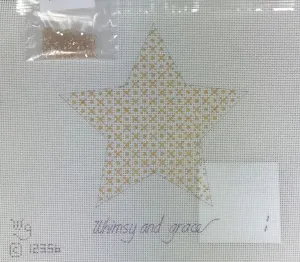 Whimsy and Grace WG 12356 Star - Gold and Crystal