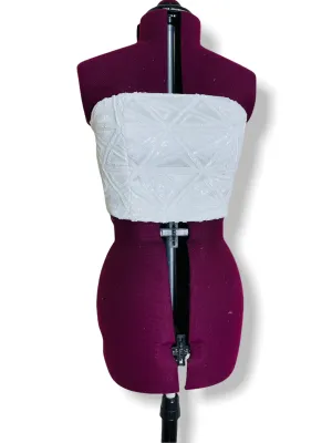 White sequin bustier
