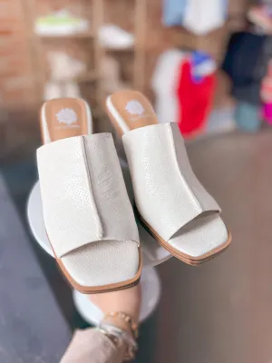 White Velour Wedge