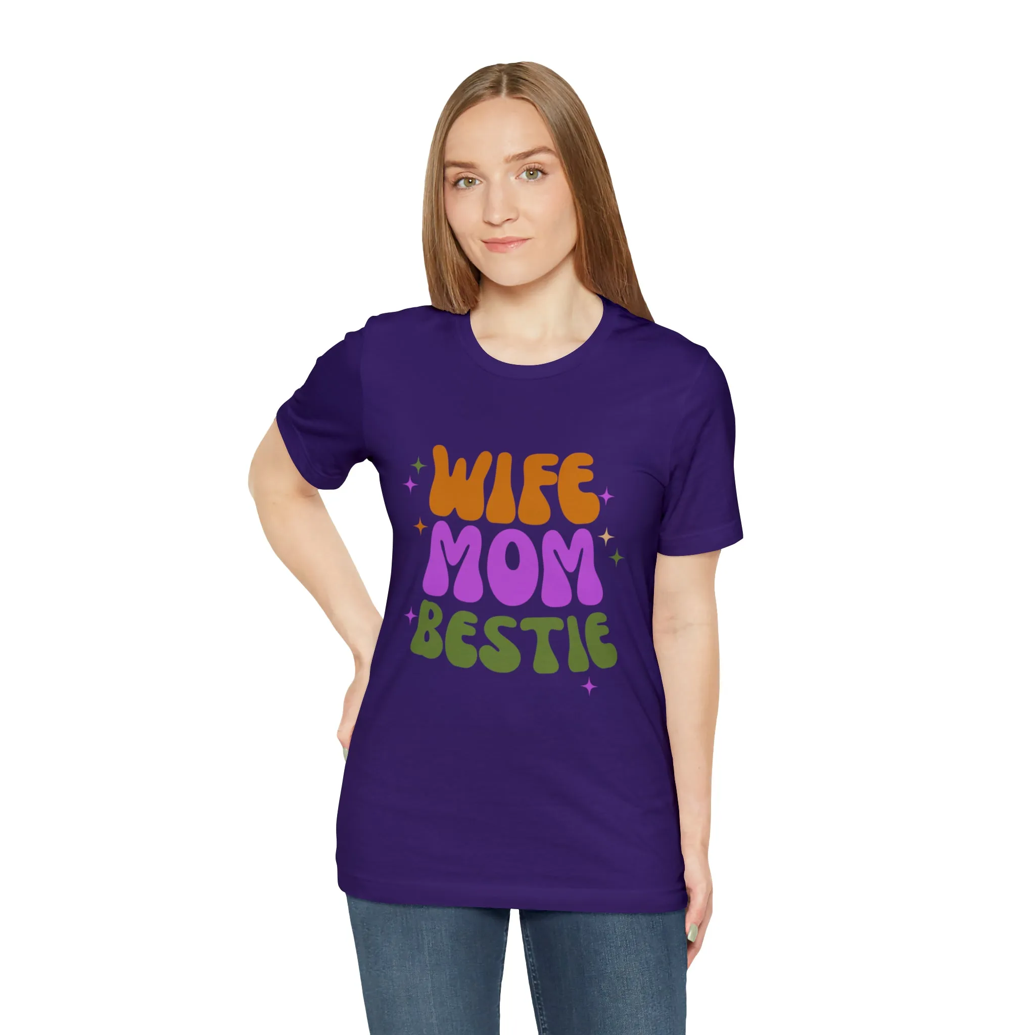 Wife Mom Bestie  T-Shirt | Love Ya Mom Tee |  Bella Canvas 3001 Unisex |  Mother Short Sleeve Tshirt