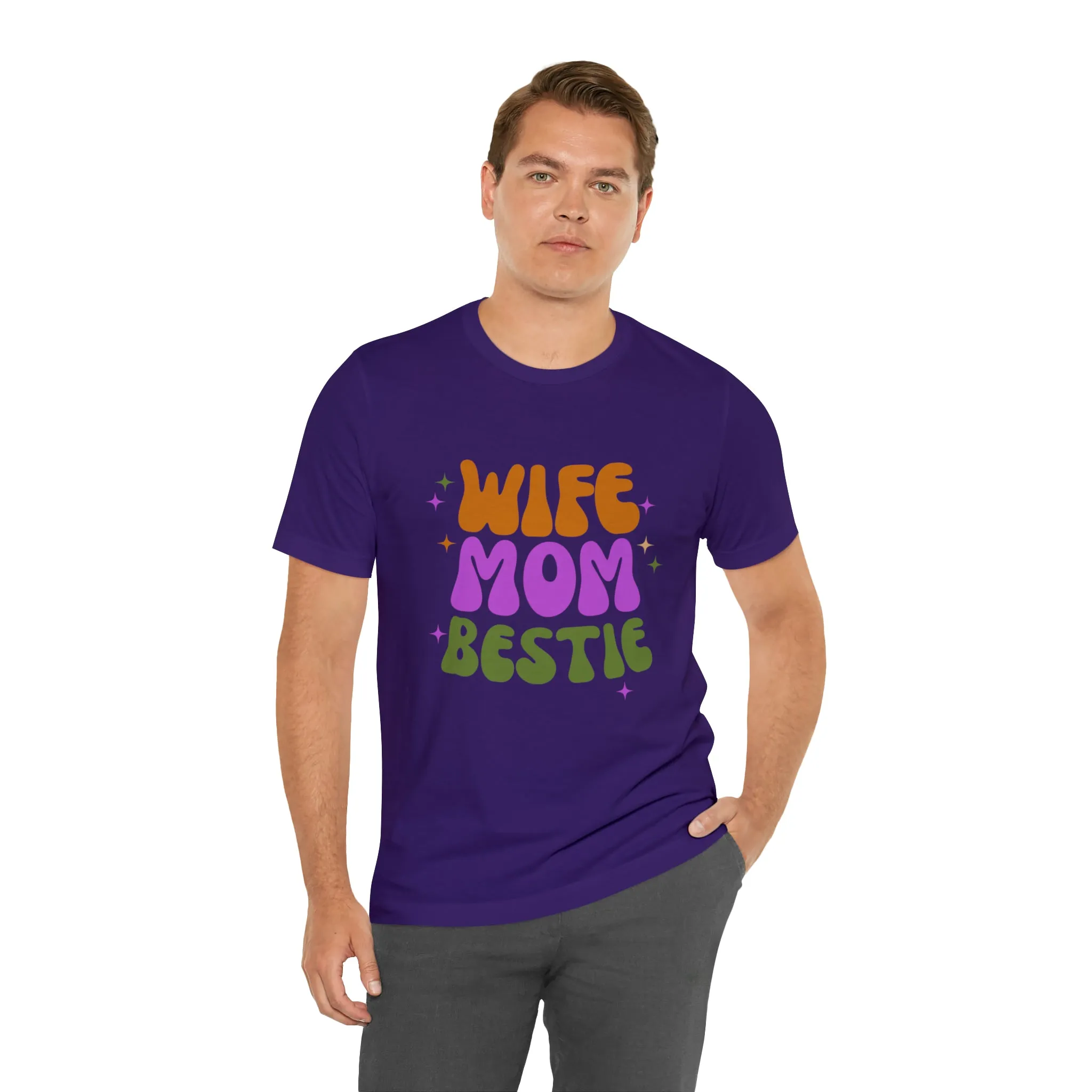 Wife Mom Bestie  T-Shirt | Love Ya Mom Tee |  Bella Canvas 3001 Unisex |  Mother Short Sleeve Tshirt