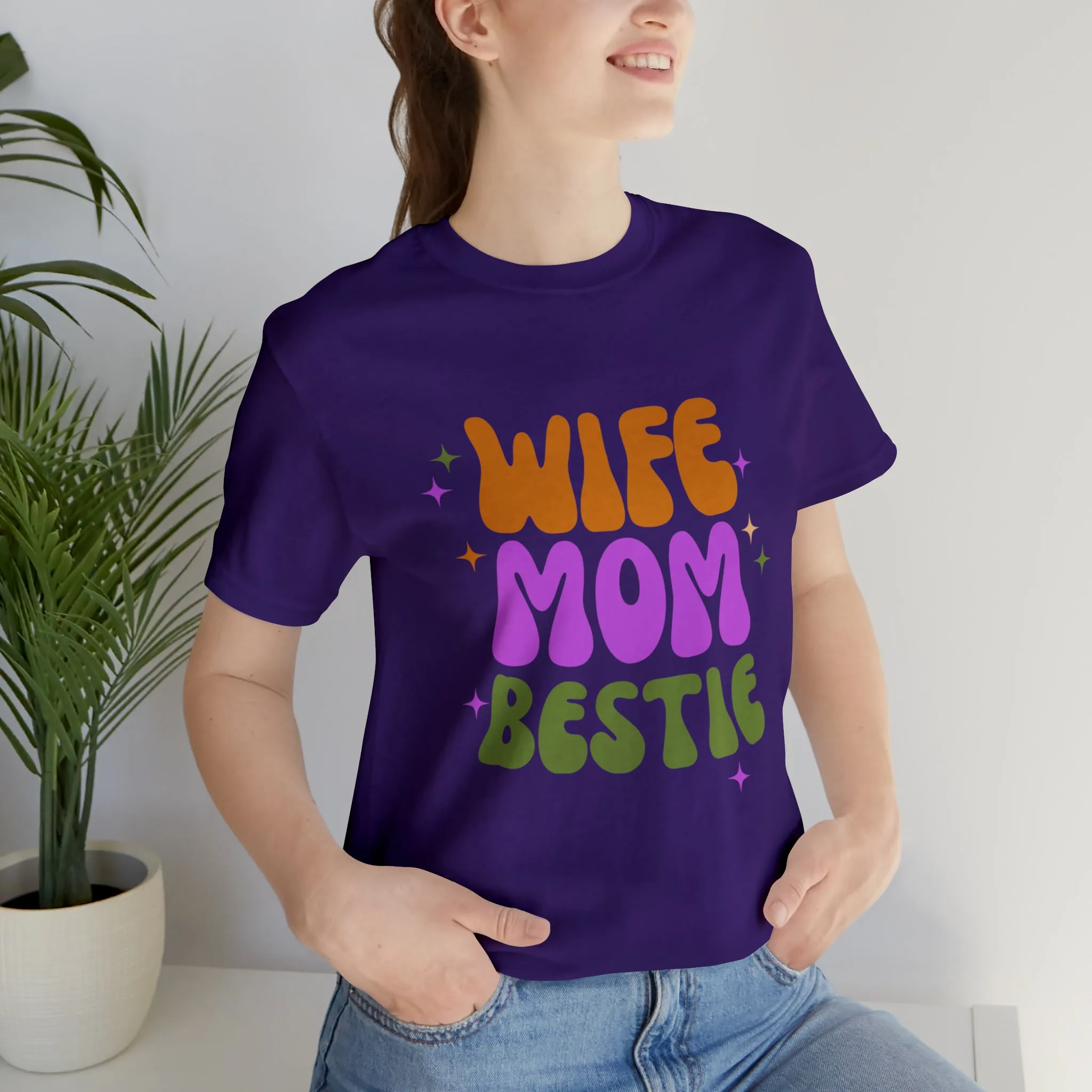 Wife Mom Bestie  T-Shirt | Love Ya Mom Tee |  Bella Canvas 3001 Unisex |  Mother Short Sleeve Tshirt