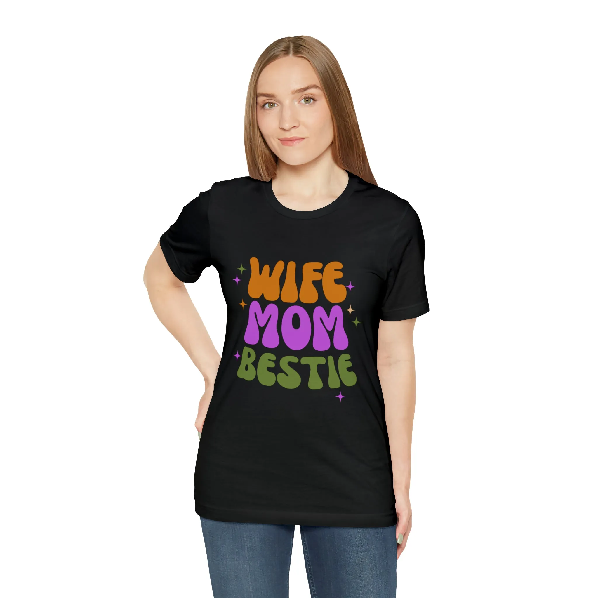 Wife Mom Bestie  T-Shirt | Love Ya Mom Tee |  Bella Canvas 3001 Unisex |  Mother Short Sleeve Tshirt