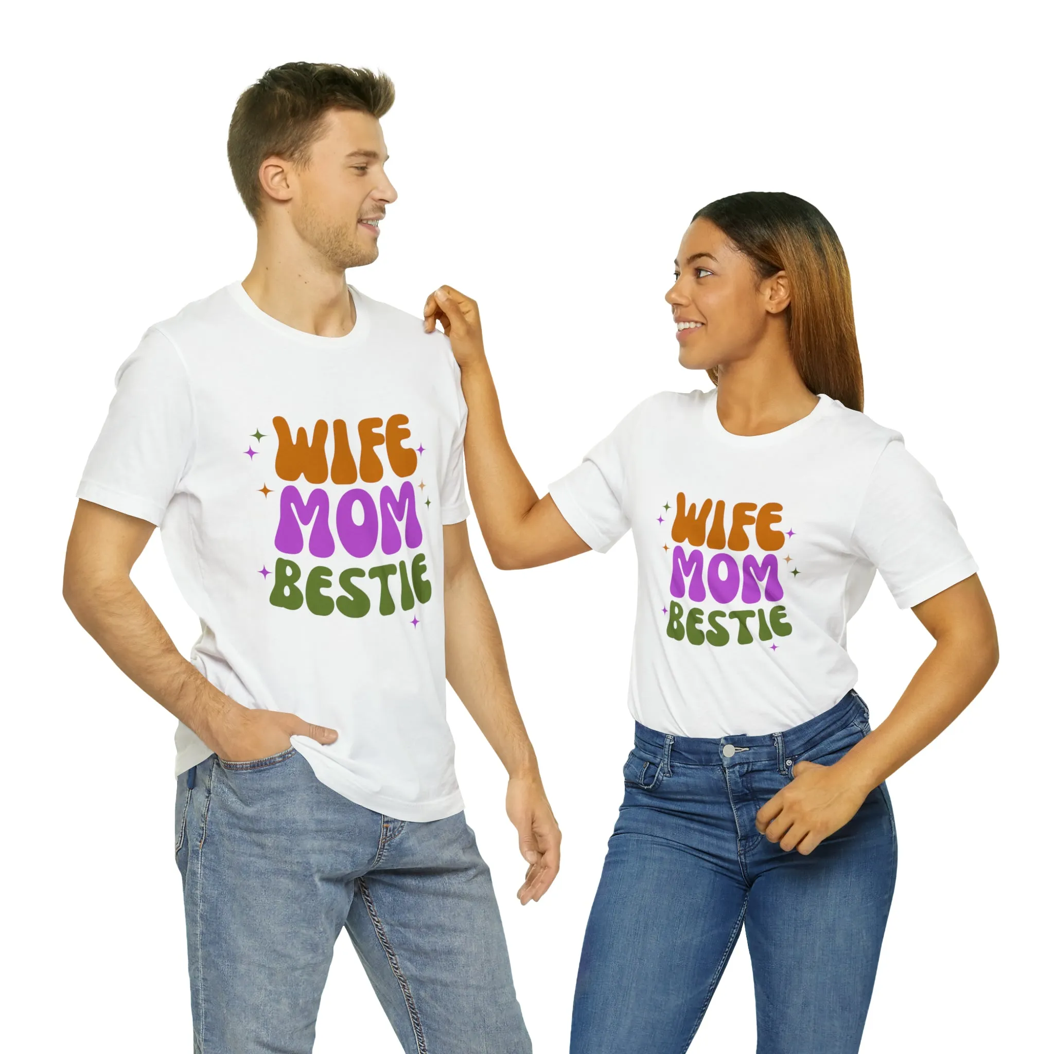 Wife Mom Bestie  T-Shirt | Love Ya Mom Tee |  Bella Canvas 3001 Unisex |  Mother Short Sleeve Tshirt