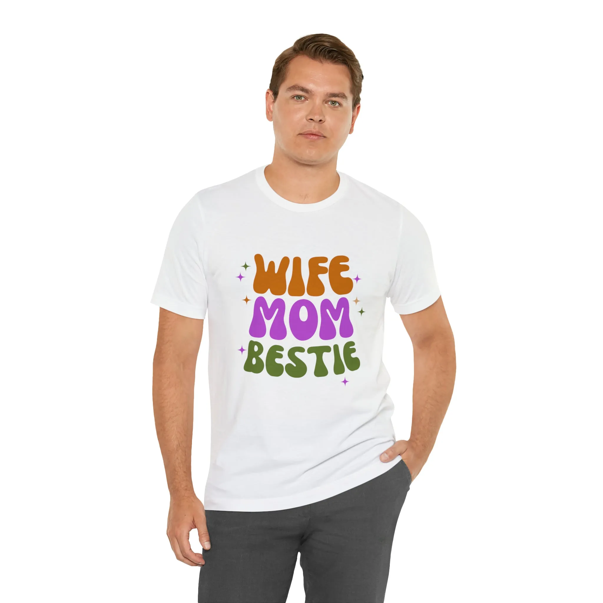 Wife Mom Bestie  T-Shirt | Love Ya Mom Tee |  Bella Canvas 3001 Unisex |  Mother Short Sleeve Tshirt