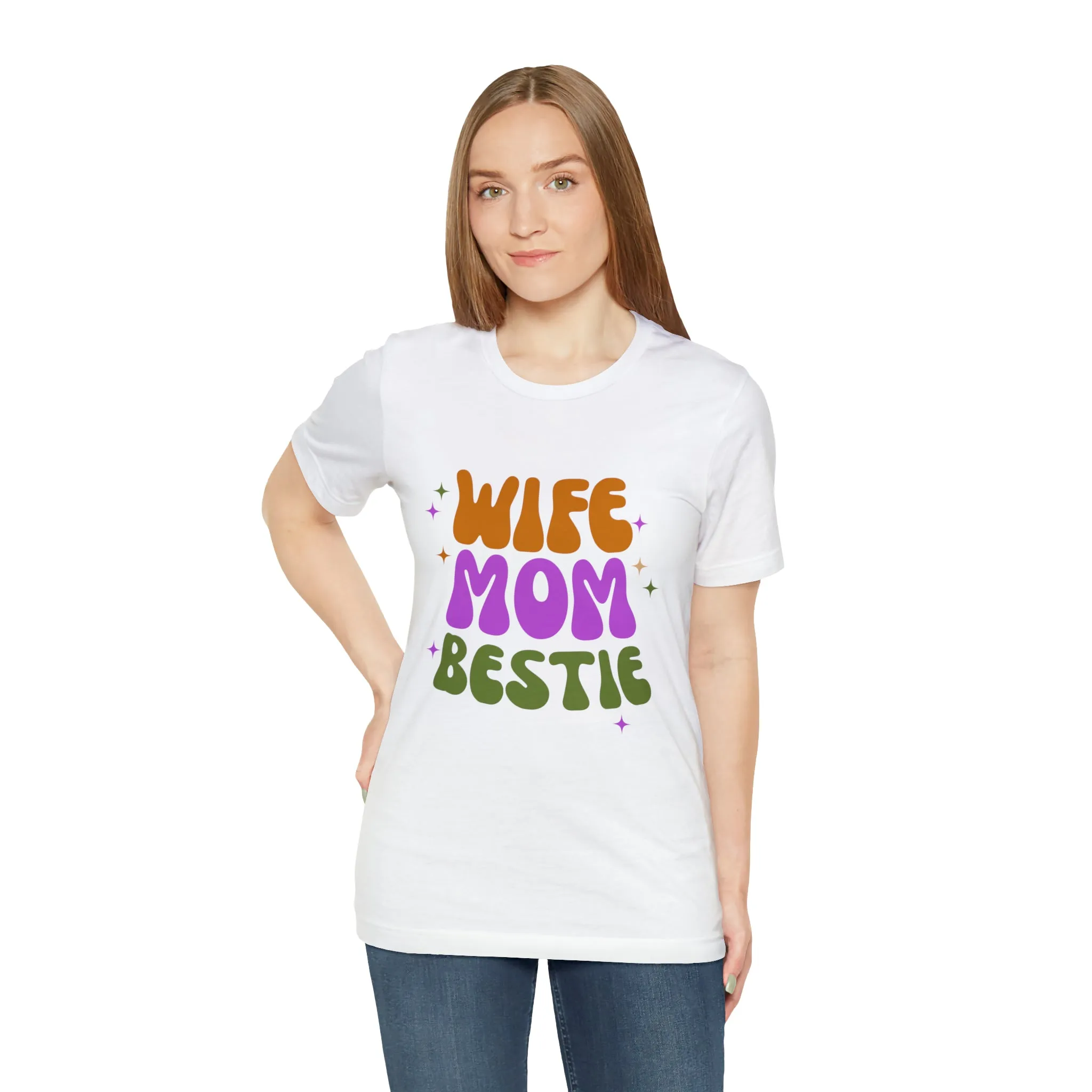 Wife Mom Bestie  T-Shirt | Love Ya Mom Tee |  Bella Canvas 3001 Unisex |  Mother Short Sleeve Tshirt