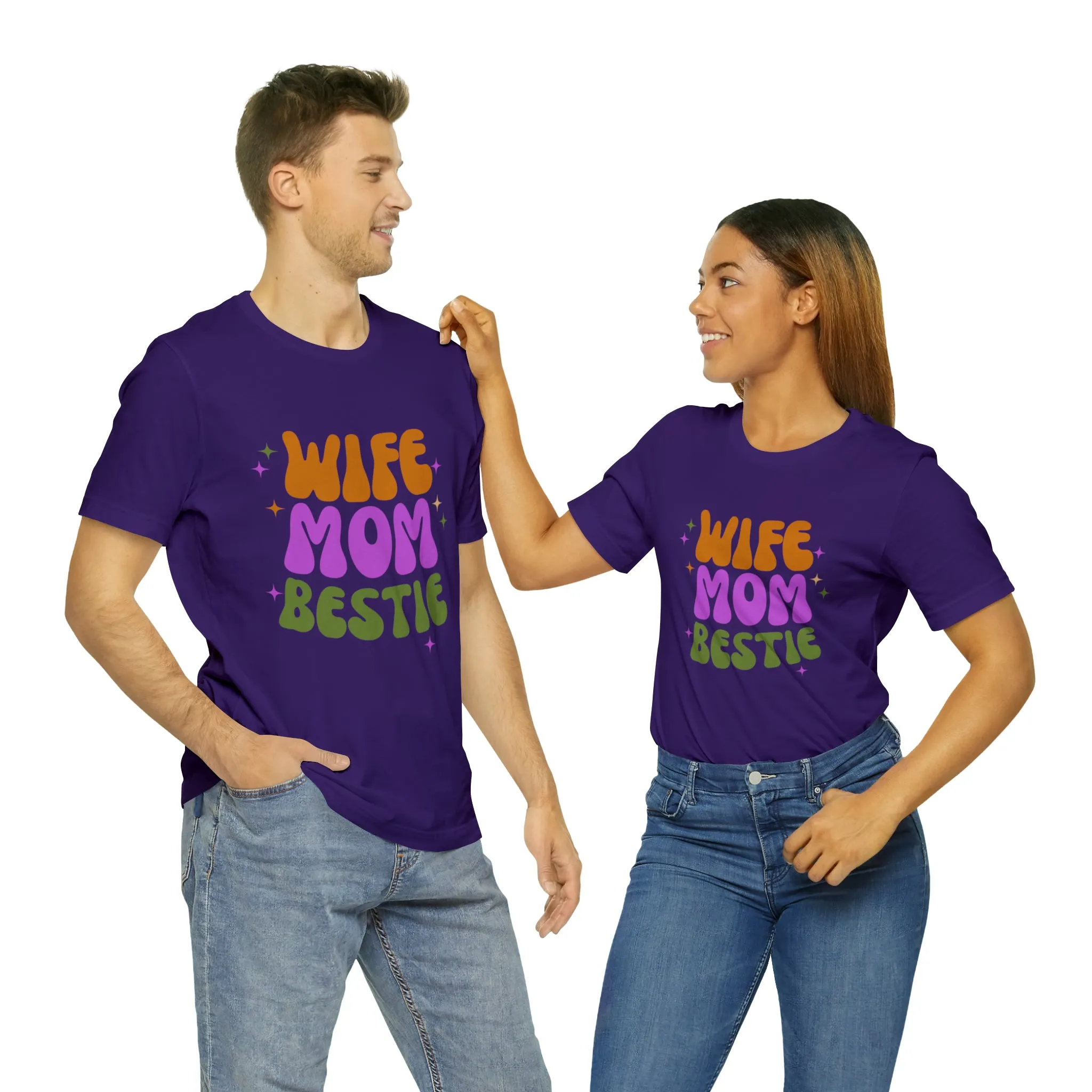 Wife Mom Bestie  T-Shirt | Love Ya Mom Tee |  Bella Canvas 3001 Unisex |  Mother Short Sleeve Tshirt