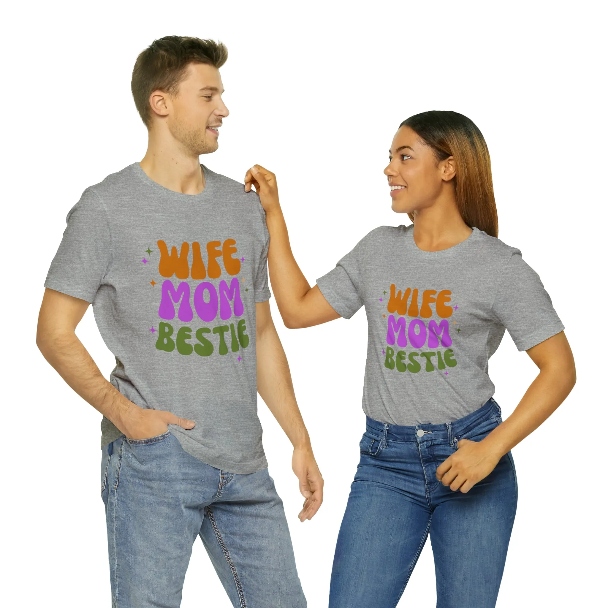 Wife Mom Bestie  T-Shirt | Love Ya Mom Tee |  Bella Canvas 3001 Unisex |  Mother Short Sleeve Tshirt