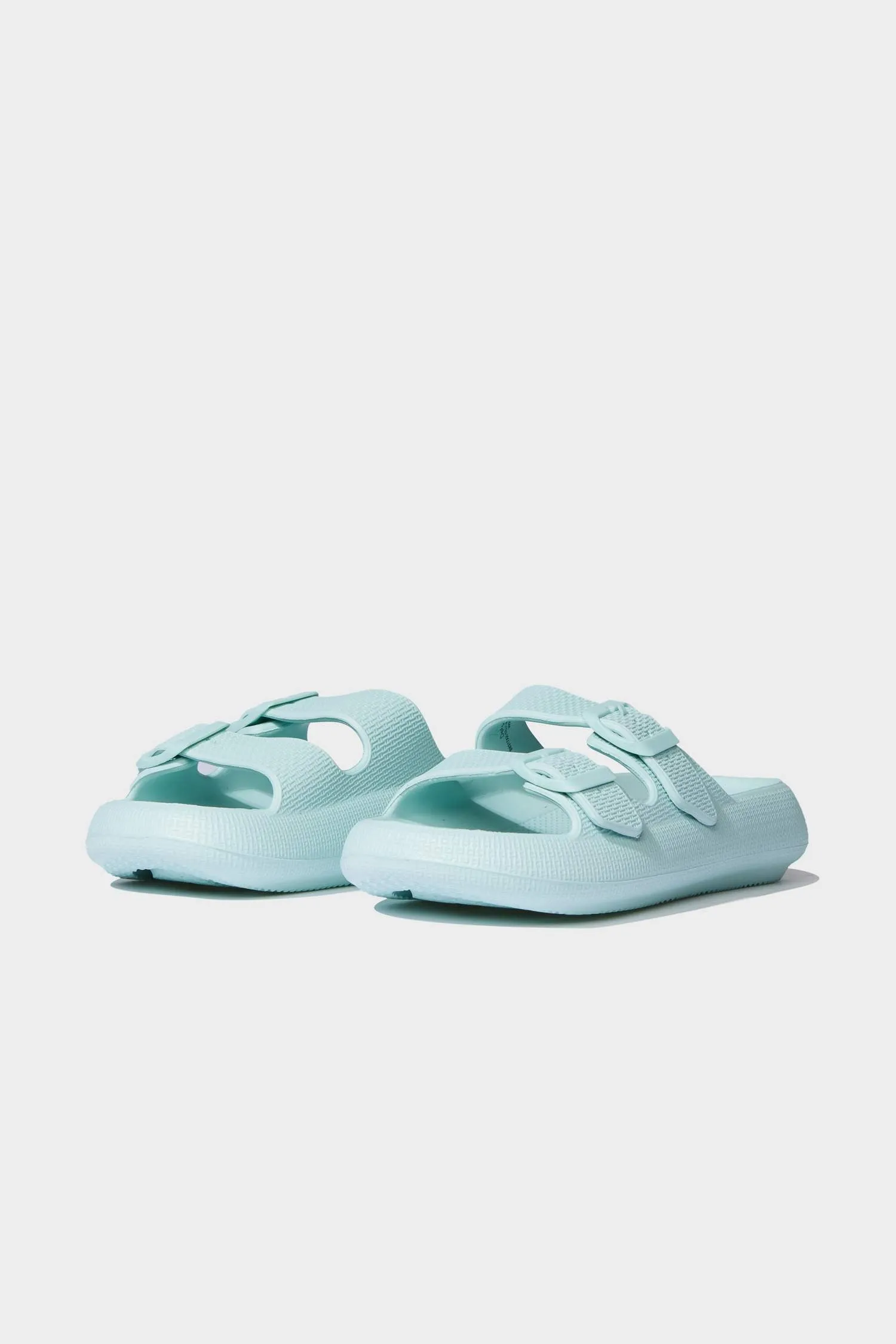 Woman High Sole Double Banded Eva Slippers