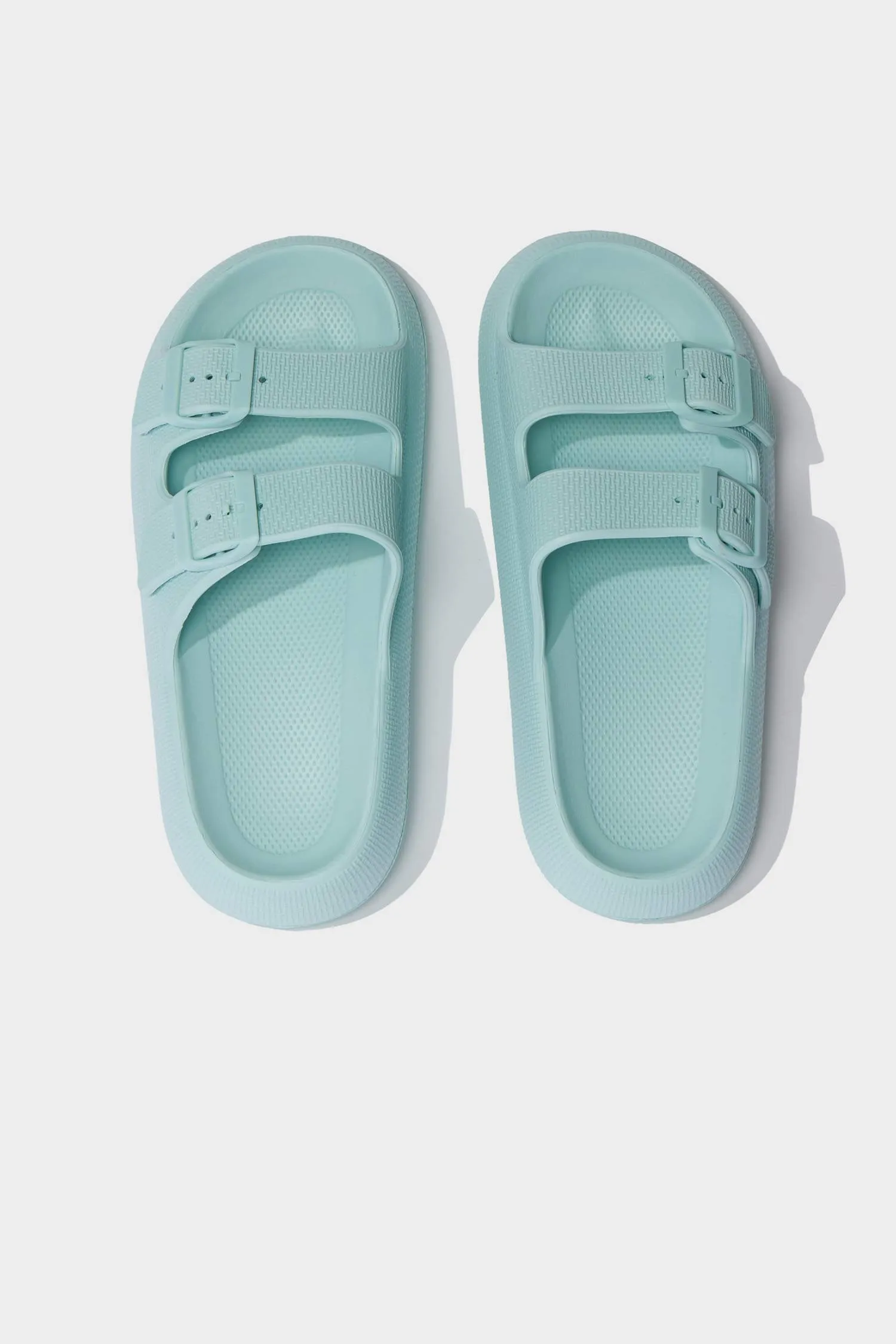 Woman High Sole Double Banded Eva Slippers