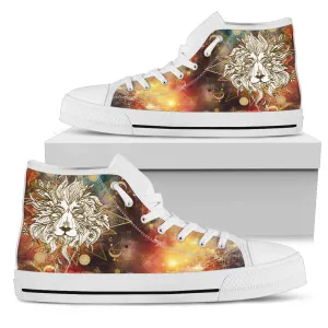 Womens Gold Lion Mandala High Top.