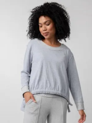 Women's Habitat Liv | Drawstring Boxy Sweatshirt Top | Haze Stripe