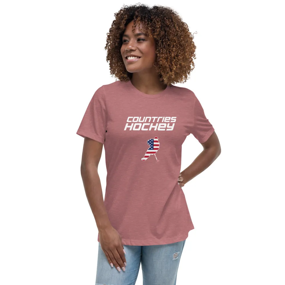 Women's Relaxed T-Shirt | Countries Hockey | USA Collection