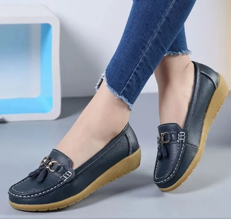 Women's Soft Sole Wedge Beanie Shoes