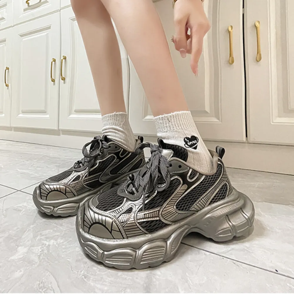 Women's Street Stitching Thick Sole Casual Shoes