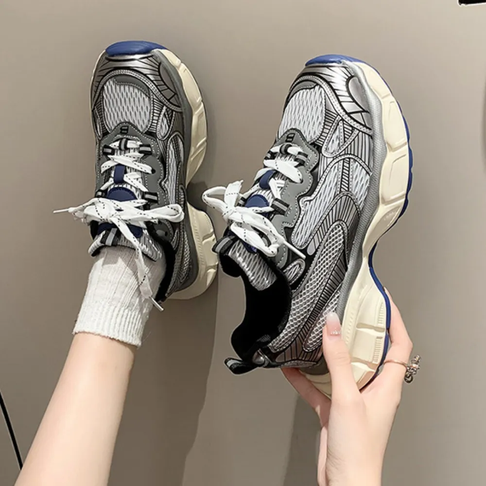 Women's Street Stitching Thick Sole Casual Shoes