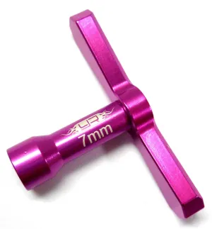 YT-0073PK 1/10 Scale Pink 7mm Wrench Wheel M4 4mm Nut Remover Alloy x 1